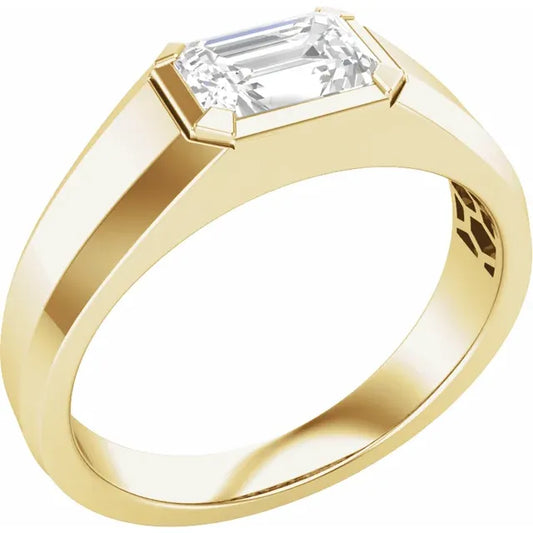 14K Yellow 1 CT Lab-Grown Diamond Band