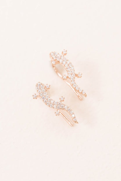 Lizard Ear Pin Earrings