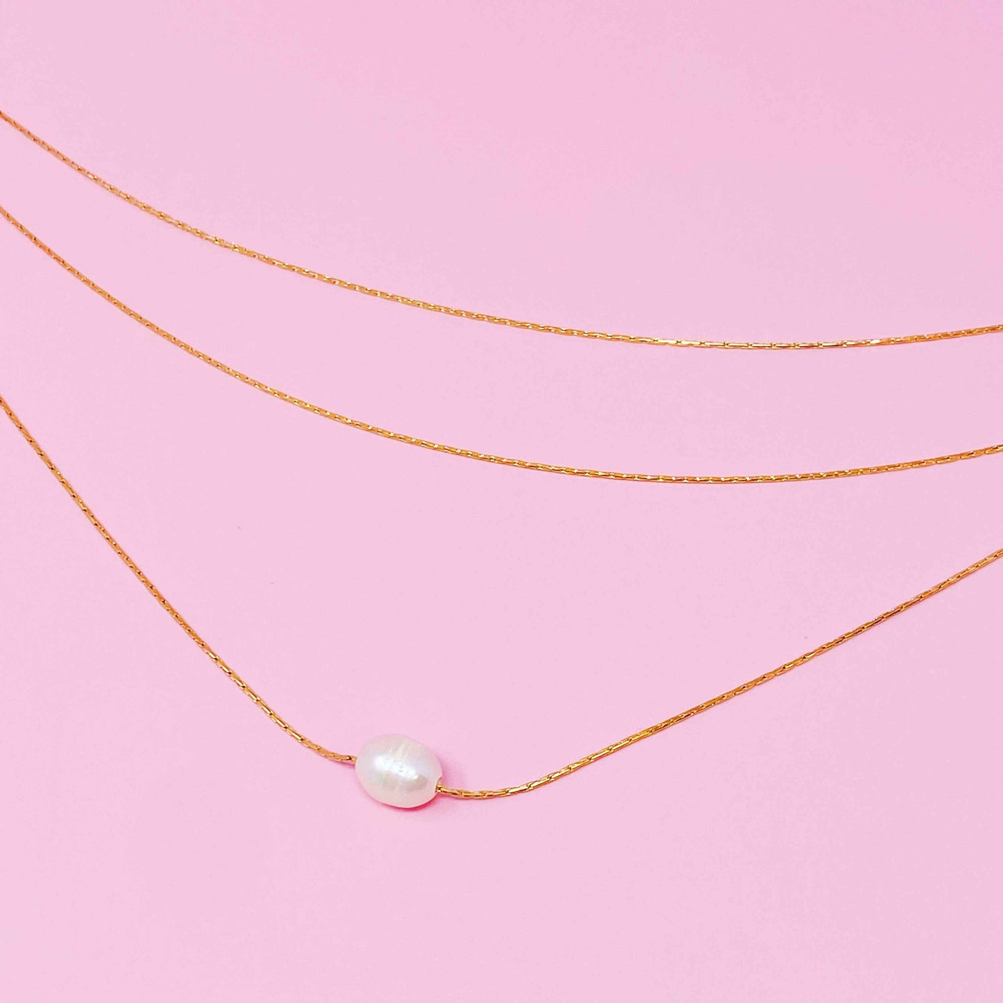 Layered Freshwater Pearl Pendant Necklace