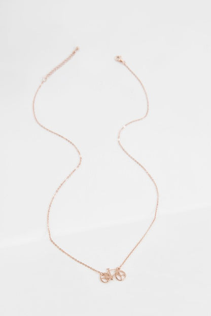 Bicycle Necklace 18K Rose Gold