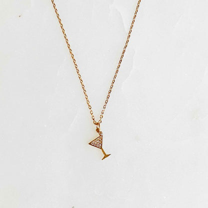 Tiny Martini Dangle Necklace